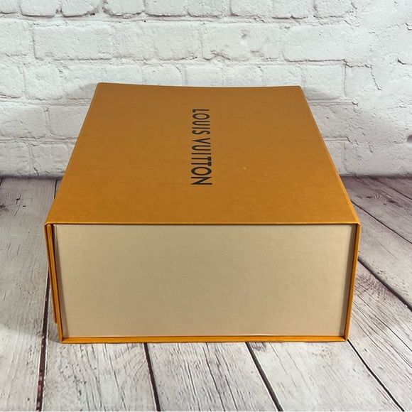 Louis Vuitton Gift Box Storage Orange Black Size 14”x10”x5” - Picture 4 of 14